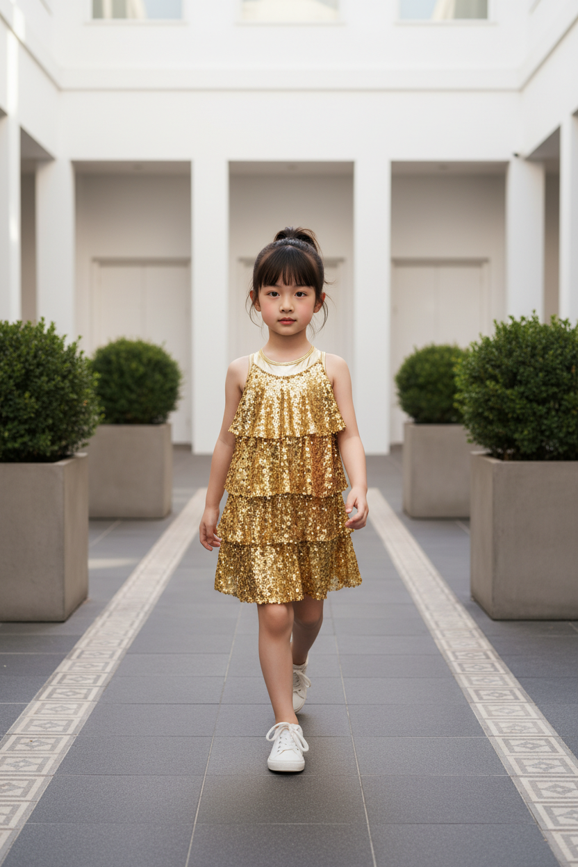 Silver Sequin Dress