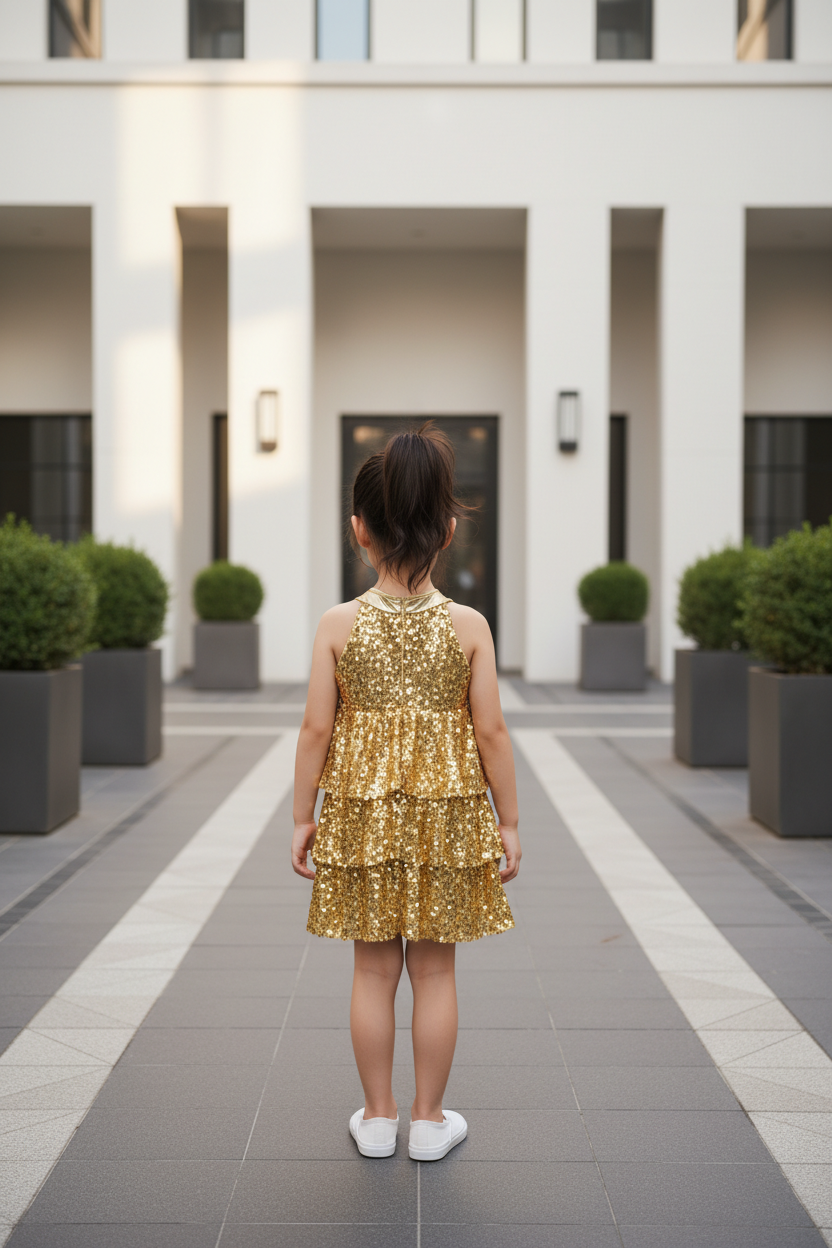 Silver Sequin Dress