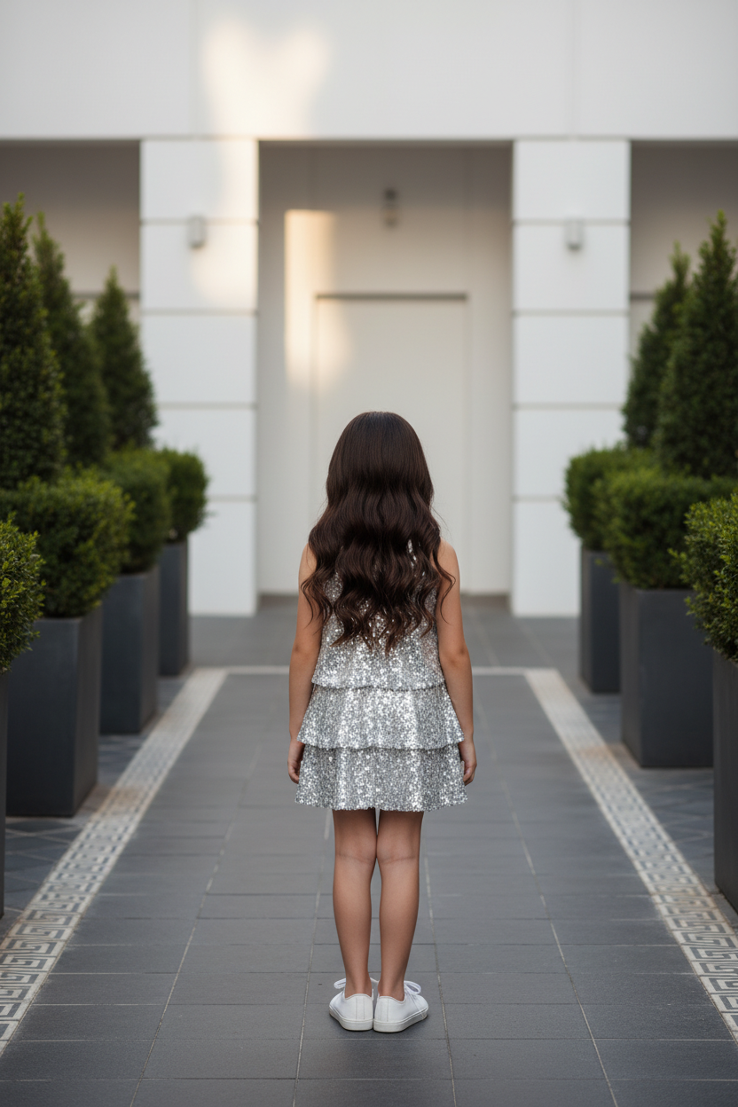 Silver Sequin Dress