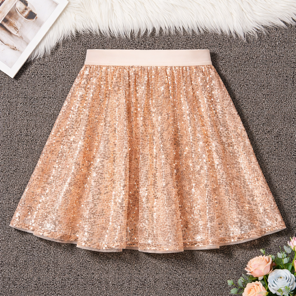 portrait kids sequin skirt